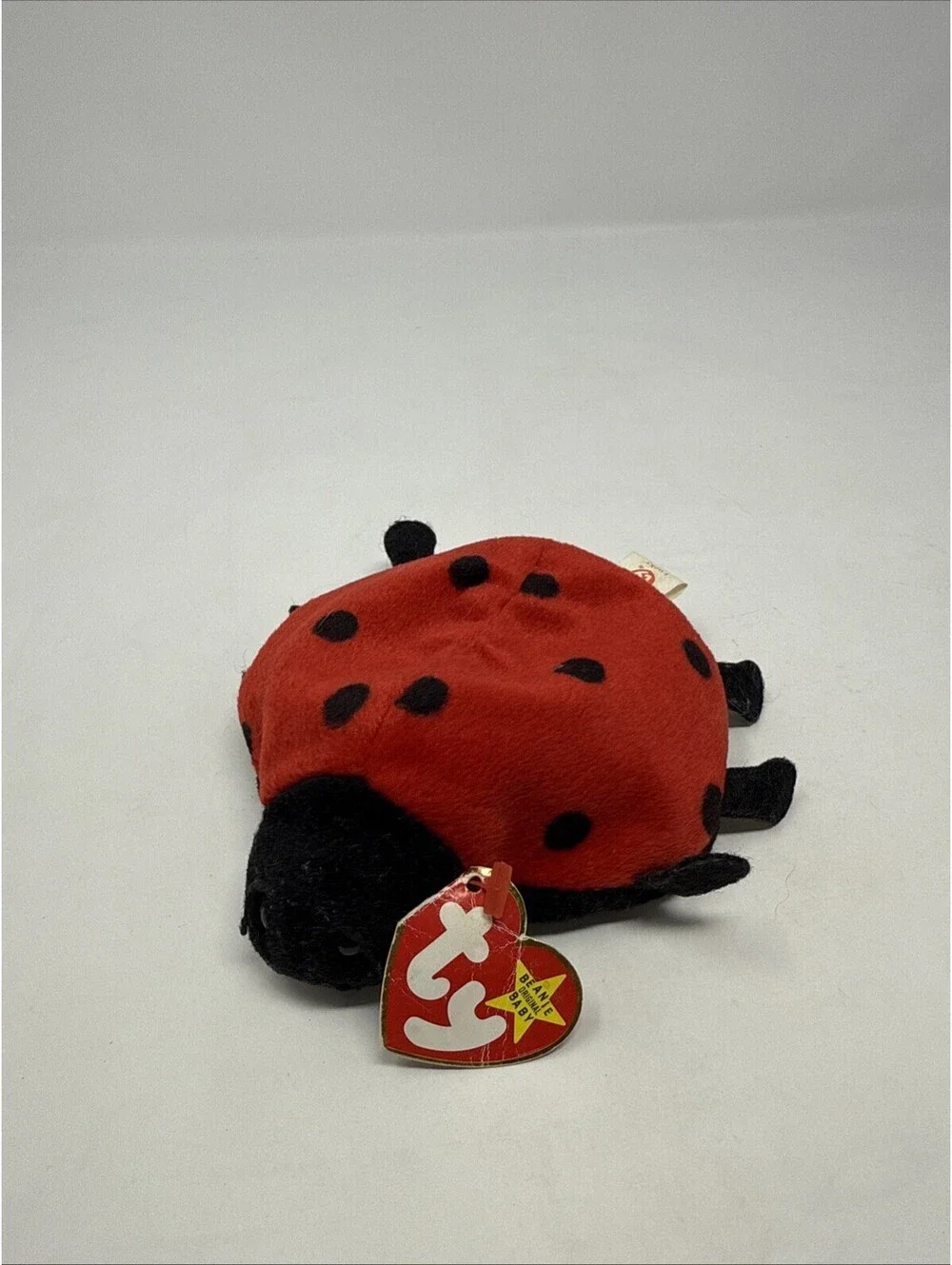 PVC Pellets Lucky The  Ladybug Black & Red TY Beanie Baby Plush Toy